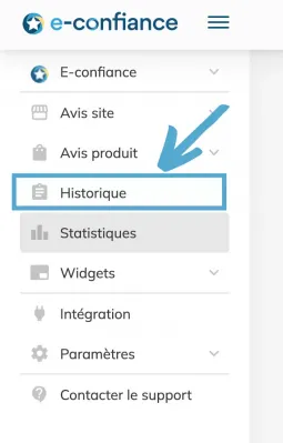 Fonctionnalite historique econfiance